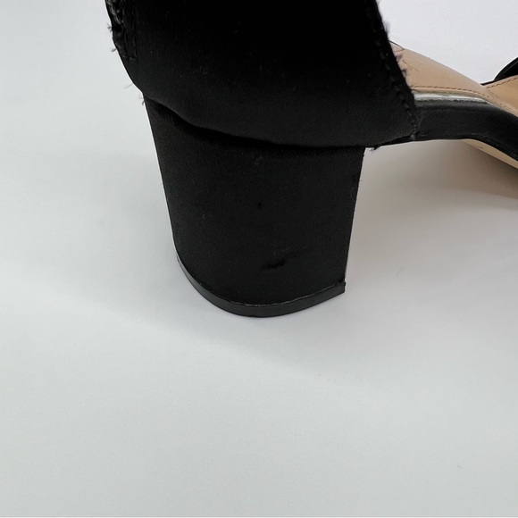 Jewel Badgley Mischka Katerina Black Heels Rhinestone Strap Sz 6 Elegant - Picture 13 of 14